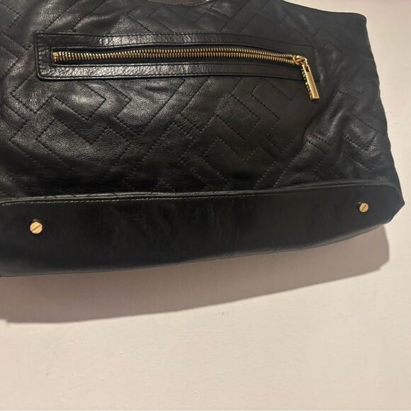 Tory Burch Bombe Leather Tote logo purse designer handbag t design accessory bag - Picture 2 of 14